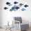 4Pcs Felt Fish Notice Boards Assorted -Adhesive Wall Decor 7
