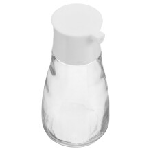 4Pcs White Glass Oil Jars Leakproof Container for Kitchen Use