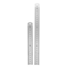 4Pcs Silver Dual Side Steel Rulers Wear-Resistant Drawing and Woodwork