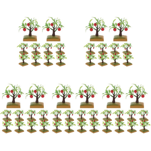 50Pcs Assorted Color Miniature Model Trees Plastic Sand Table Decor 2