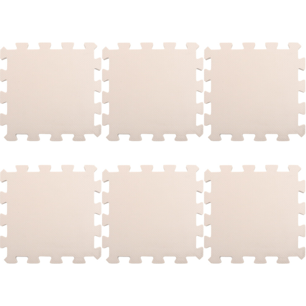 24Pcs Multi-Use Foam Play Mat For Baby Floor And Crawling Beige Ohphcall