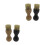 4Pcs Lightweight Wooden Shoe Shine Brush Durable Assorted 4