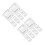 20Pcs White ABS Sliding Door Lock Child Safety Cabinet Pull Handles 8