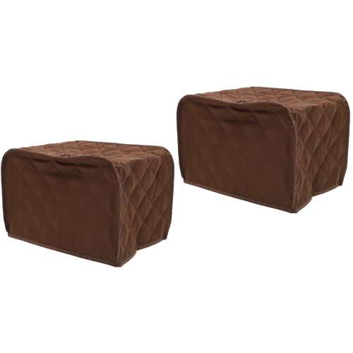 2Pcs Brown Kitchen Toaster Cover Anti-Scratch Bread Maker Protection 2