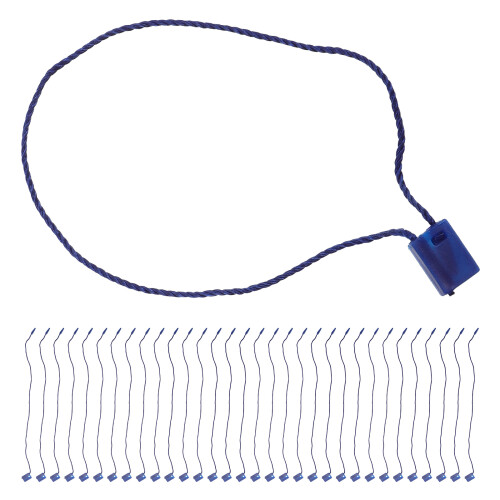 3Pcs Dark Blue Polyester Plastic Tag Strings for Clothing Labeling 1