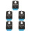 5Pcs Convenient Black Adult Bibs Soft Polyester Dinner Bibs 4