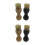 4Pcs Lightweight Wooden Shoe Shine Brush Durable Assorted 9