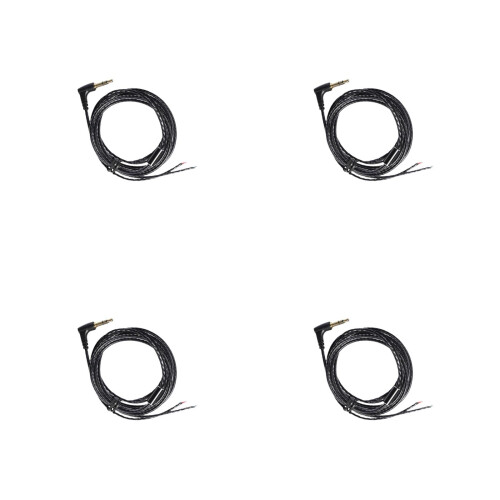 4Pcs Upgrade Earphone Black Premium DIY Cable Accessories 2