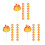 45Pcs Flame Cake Toppers Eva Reusable Fireman Birthday Cake Inserts 7