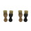 4Pcs Lightweight Wooden Shoe Shine Brush Durable Assorted 7