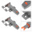 4Pcs Cabinet Spring Catch Heavy Duty Grey Pom Push Open Door Hardware 10