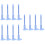 12Pcs Blue Mini Gauge Plastic Caliper Tool for Depth and Step Measures 7
