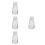 4Pcs White Glass Oil Jars Leakproof Container for Kitchen Use 4