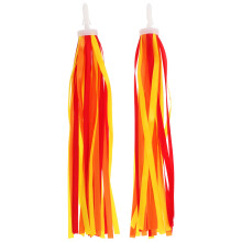 4Pairs Vibrant Plastic Bike Handlebar Tassels with Spinning Windmill