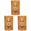 3Pcs Khaki Bamboo Flatware Organizer Kitchen & Desktop Pen Holder 3