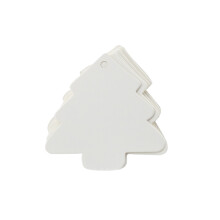 200Pcs White Kraft Paper Christmas Tree Hanging DIY Tags
