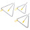 6Sets Lightweight Silver Steel Triangle Percussion Instrument for Kids 2