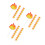 45Pcs Flame Cake Toppers Eva Reusable Fireman Birthday Cake Inserts 5