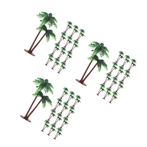 45Pièces Arbres Plastique Vert Pour Décorations Intérieur 2