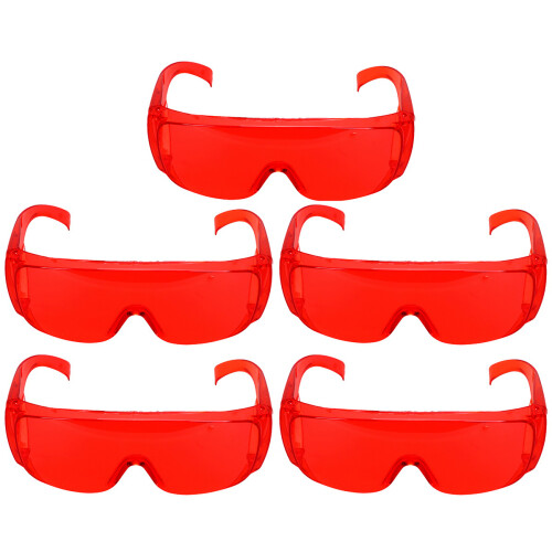1Set Protective Goggles Red Windproof for Outdoor Use