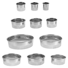33Pcs Stainless Steel Cake Rings Adjustable Pan Silver Baking Mold Set