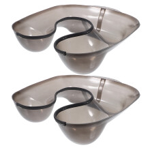 4Pcs Black ABS Hairdressing Medicine Tray Versatile Salon Neck Support