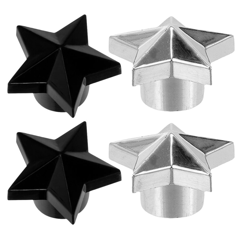 12Pcs Stylish 304 Stainless Steel Star Tire Valve Stem Caps For Cars 3633800472363