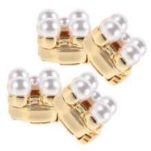 12Pcs Durable Alloy Pearl Cufflinks Flower Button Covers for Shirts