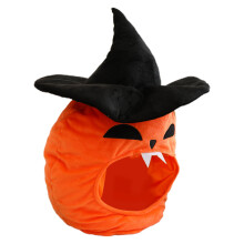 3Pcs Plush Witch Pumpkin Hat Comfortable Halloween Party Prop