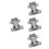4Pcs Silver Concealed Cabinet Door Hinges Soft Close Foldable Buffer 7
