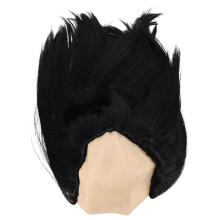 5Pcs Black Bald Wig for Men Realistic Costume Hairpiece for Party Fun