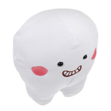 2Pcs Realistic White Plush Tooth Decoration Soft Stuffed Toy for Home