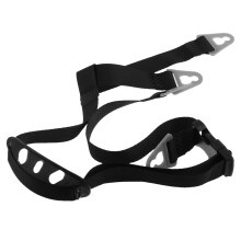 3Pcs Safety Chin Straps Black Polyester Dual Ear Strap Design