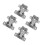 4Pcs Silver Concealed Cabinet Door Hinges Soft Close Foldable Buffer 6