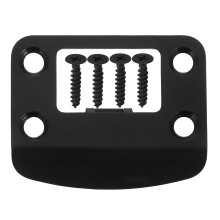 4Sets High-Strength Black Steel Strike Plates for Door Lock Protection