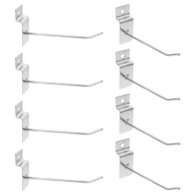 40Pcs Sturdy Silver Slatwall Panel Display Hooks for Store and Home