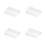 4Pcs Transparent Wall Mounted Straw Storage Box Acrylic Holder 8