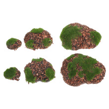 24Pcs Vibrant Foam Moss Covered Stones for Miniature Garden Crafts