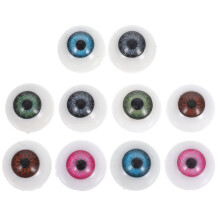 30Pcs Plastic Round Doll Eyes Assorted Colors for Handmade Bear Crafts