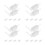 24Pcs White Plastic DIY Toy Movement Accessories Clockwork Wing Motor 9