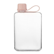 Square Water Bottle 500ml Portable Flat Drink Cups Slim Cold Flask Sports Water Bottle Summer Water Flask for Hiking C