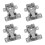 4Pcs Silver Concealed Cabinet Door Hinges Soft Close Foldable Buffer 9
