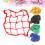 2Pcs Motorcycle Cargo Net with 6 Hooks Bungee Elastic Assorted Color 7