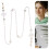 2Pcs Multi Stylish Heart Simulation Pearl Eyeglass Chain Adjustable 8