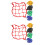 2Pcs Motorcycle Cargo Net with 6 Hooks Bungee Elastic Assorted Color 5