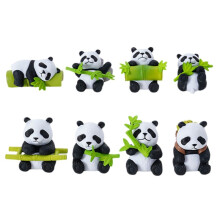 Bonecas de Plantas de Madeira Brasileiras, Lindas Bonecas de Panda,  Enfeites Decorativos de Carro de Mesa de Paisagem, Decoração de Casa