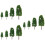 60Pcs Scenery Model Trees Green Plastic Cement for Landscape 6