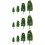 60Pcs Scenery Model Trees Green Plastic Cement for Landscape 7