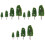 60Pcs Scenery Model Trees Green Plastic Cement for Landscape 3