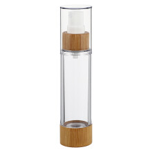 2Pcs Eco-Friendly Bamboo Glass Spray Bottles Light Yellow for Skincare